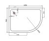 душевой поддон vincea vst-2aj-1290 l/r, 120×90x13.5 см, сифон с гидрозатвором, асимметричный, белый