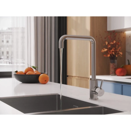 смеситель для кухни cersanit como a64845 сатин