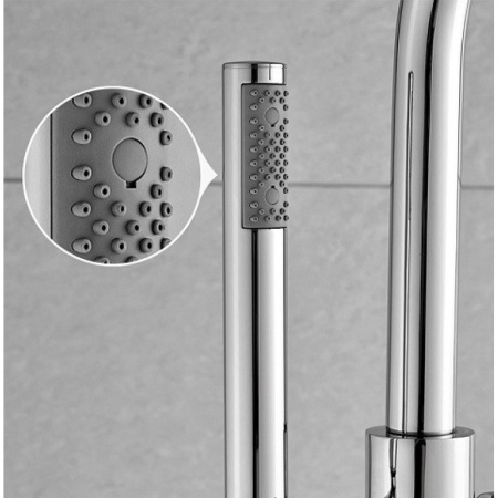 смеситель для ванны напольный nt bathroom nt1002 хром