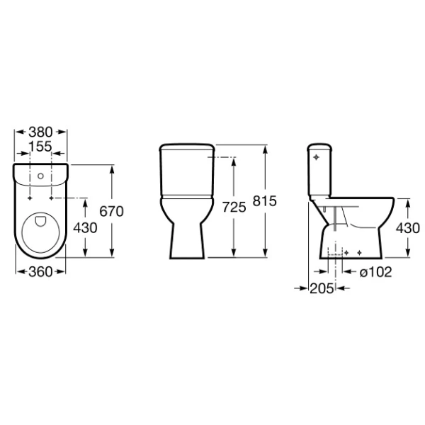 бачок roca access 341230000
