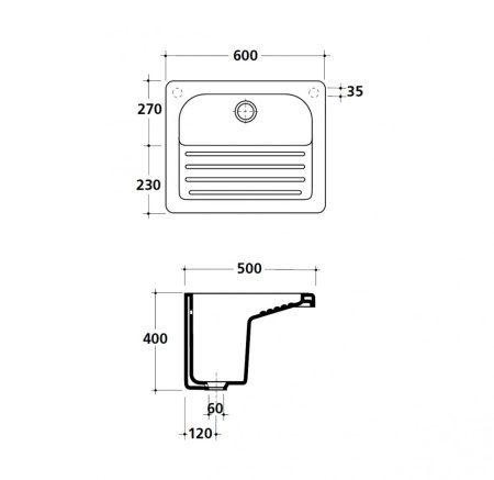 раковина встраиваемая сверху galassia venere 60 см, 2016