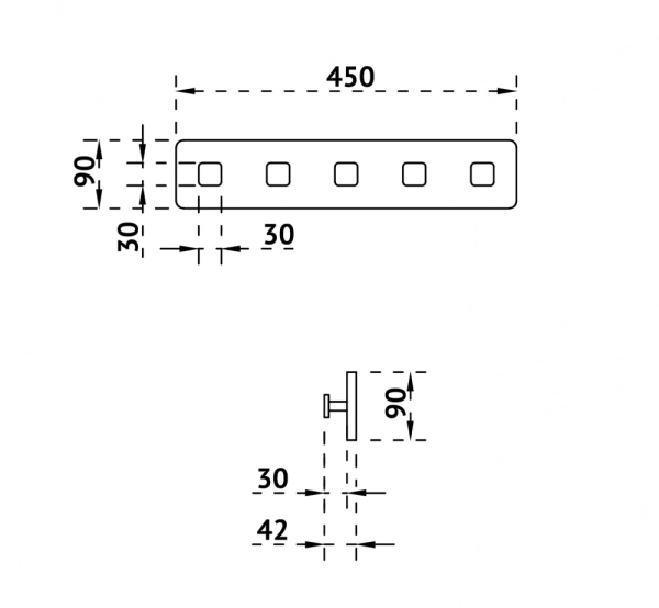 Вешалка для полотенец Abber Stein AS1650 Белая