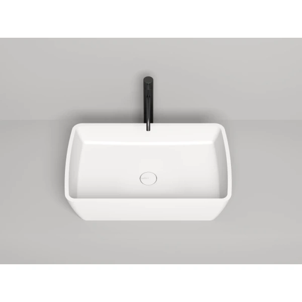 накладная раковина в ванную salini gloria 312 1102212g/m, 65 x 40 см, из материала solix, глянцевая или матовая, белая