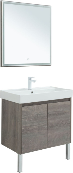 мебель для ванной aquanet nova lite 75 дуб рошелье (2 дверцы)