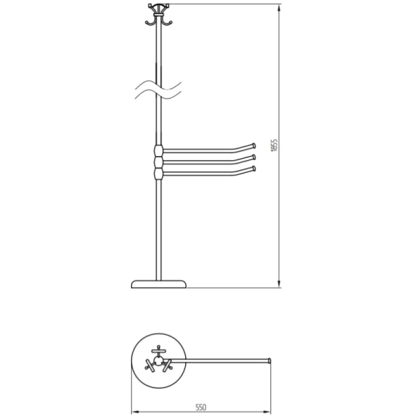 Напольная стойка Migliore Mirella 17342 цвет золото