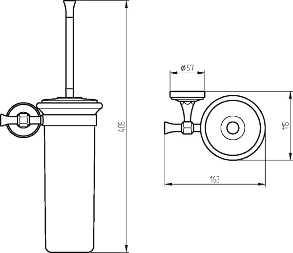Ёршик для унитаза Migliore Fortuna 27734 белый | хром