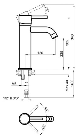 смеситель azario tasco az15164551 для раковины, высокий, цвет хром