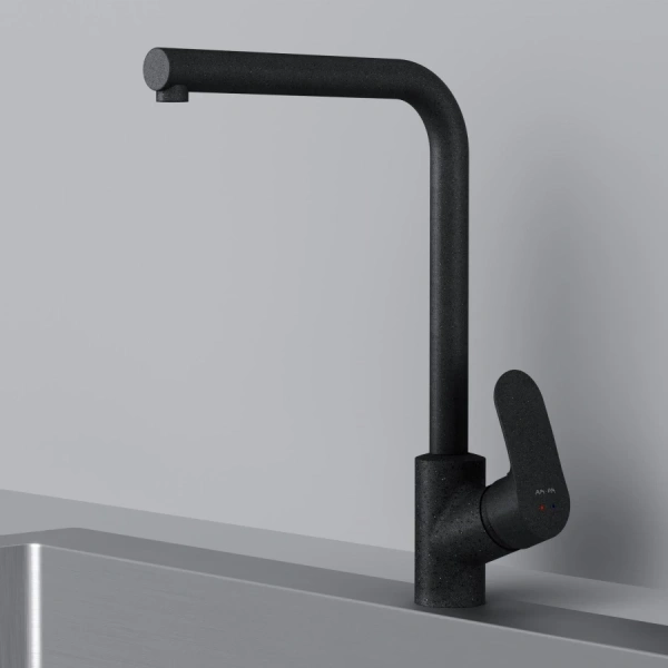 смеситель для кухни am.pm like f8005022, цвет черный матовый