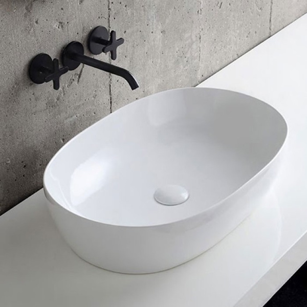 раковина-чаша azzurra elegance circle 60 ella060400c0bi/(eci60 bi*0) белая