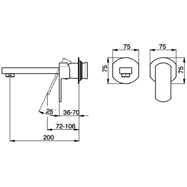 смеситель для раковины без донного клапана cisal roadster rr00551021