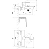 смеситель для ванны ravak puri pu 022.01/150 x070169 хром