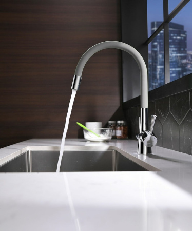 смеситель для кухни lemark comfort lm3075c-white хром белый