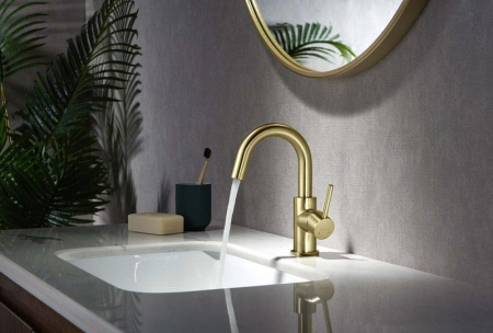 смеситель для раковины aquatek европа aq1307bg золото шлифованное