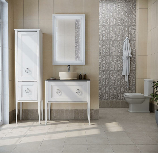 зеркало kerama marazzi plaza classic 65 pl.c.mi.65\wht с подсветкой белое матовое с бесконтактным выключателем