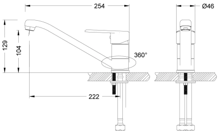 смеситель для кухни lemark point lm0304c хром