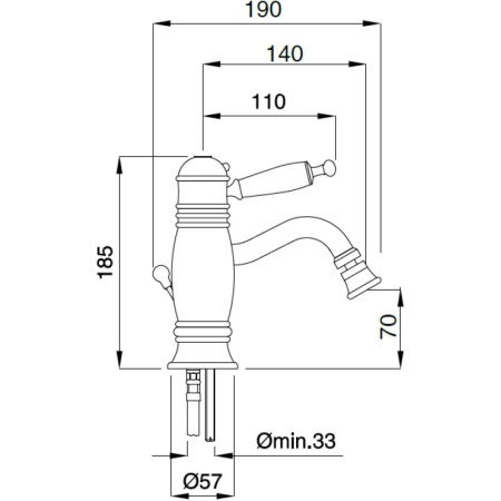 смеситель для биде migliore oxford 19163 термостат золото