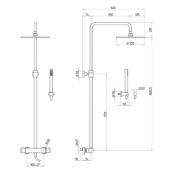 душевая система paini cox 78pq689th черный глянцевый душевая система paini cox 78pq689th черный глянцевый