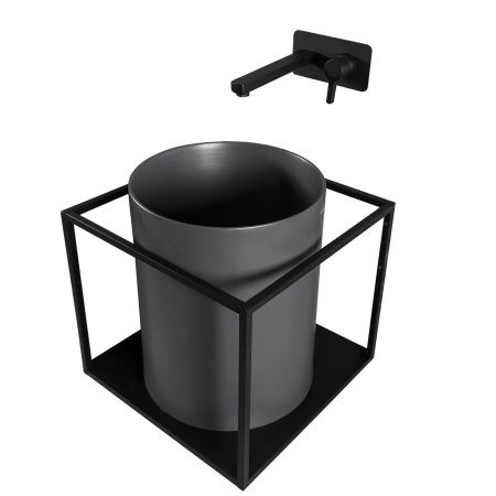 раковина накладная 37 см galassia core 7305nemt