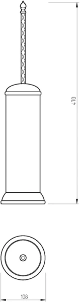 Ёршик для унитаза Migliore Cleopatra 16658 хром