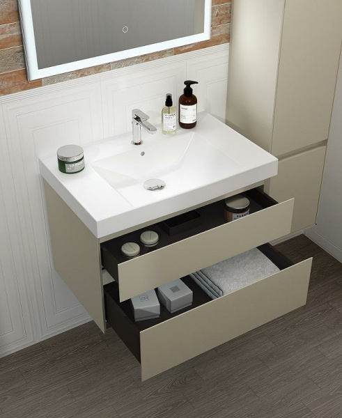 раковина kerama marazzi cubo 80 cu.wb.80 белая глянцевая