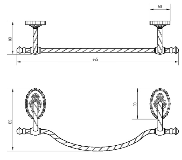 Полотенцедержатель Migliore Edera 16947 цвет золото