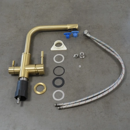 смеситель для кухни lemark expert lm5061lgn светлое золото