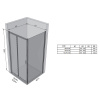 душевая стенка ravak blix blps-90 9bh70c00zh профиль блестящий стекло графит