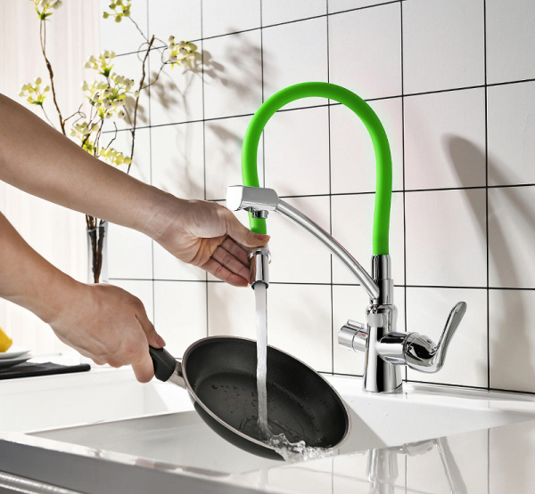 смеситель для кухни lemark comfort lm3070c-green хром зеленый