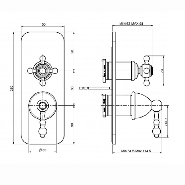 смеситель для душа fima carlo frattini elizabeth f5089x6cr