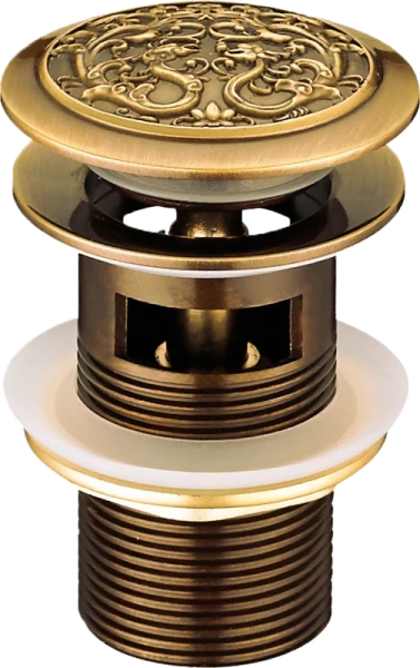 Донный клапан Lemark Jasmine LM6680B для раковины, с переливом, бронза