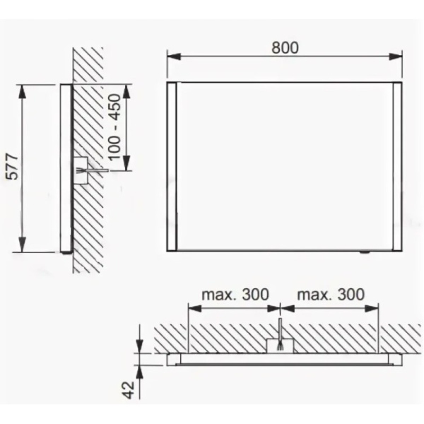 зеркало с подсветкой 800 х 577 мм keuco royal reflex new 14296 002500