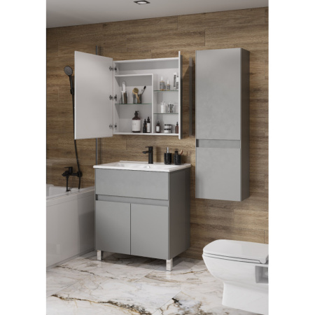 тумба с раковиной туманный серый 75 см акватон форест 1a2783k0fr4d0