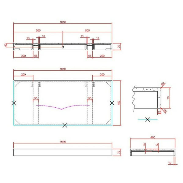 столешница под раковину boheme armadi art flat 100 869-100-clct белый мрамор