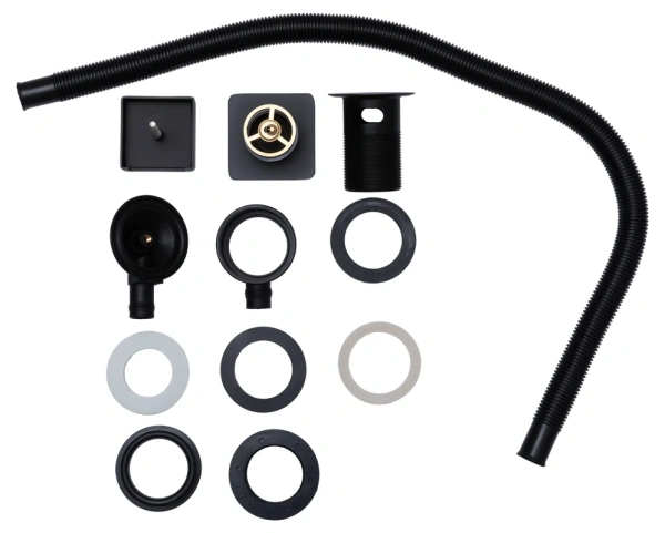 слив-перелив для ванны allen brau infinity square 5.21028-31 чёрный матовый