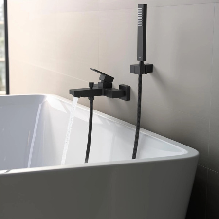 смеситель для ванны aquatek либра aq1649mb черный матовый