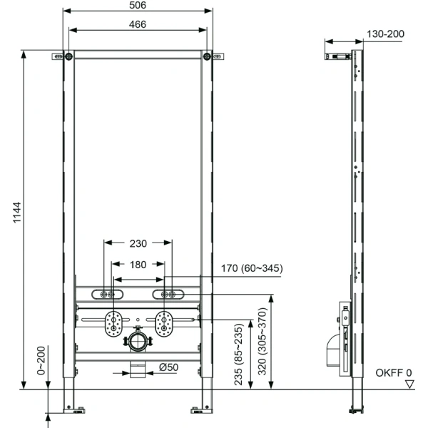 инсталляция для биде tece tecespring s330000