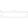 полотенцедержатель wonzon & woghand eclipse ww-9112-lg 60 см, золотой