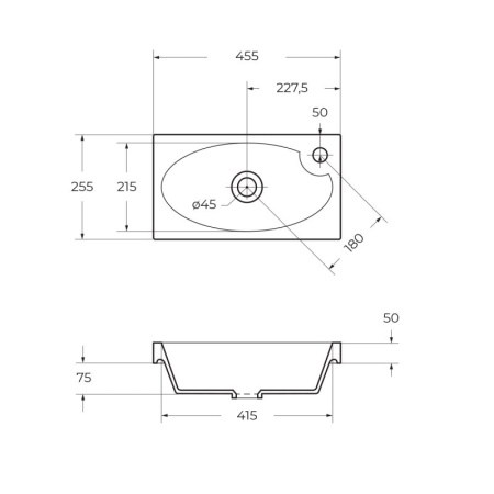 тумба под раковину belbagno pietra mini 46 pietra mini-460-1a-so-bl-l подвесная bianco lucido