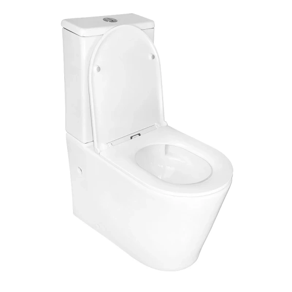 унитаз компакт azario conto az-t005br напольный, безободковый, слив "торнадо", с бачком и сиденьем микролифт, 63х36х82 см, белый