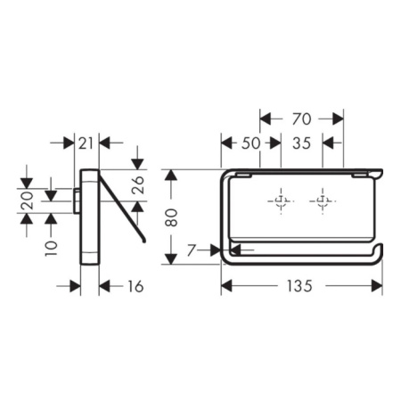 держатель туалетной бумаги axor universal 42836990