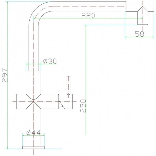 смеситель для кухни zorg inox szr-0911-19