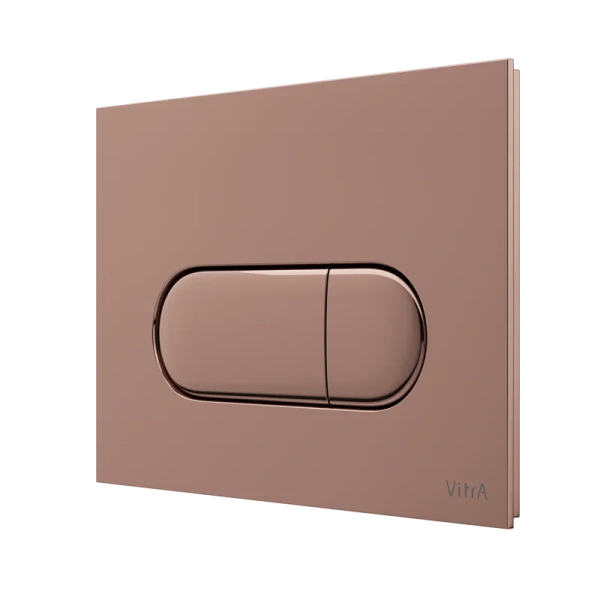 кнопка смыва для инсталляции vitra root round 740-2240 для унитаза, пластик, цвет глянцевая медь