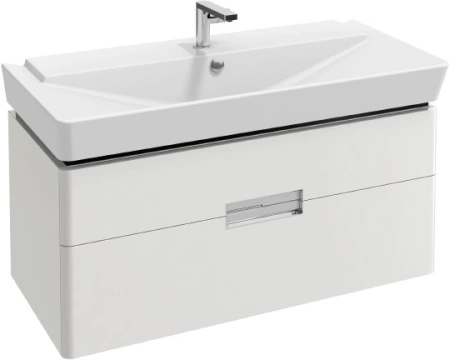 тумба под раковину jacob delafon reve eb1136-g1c 100 см белый лак, 2 ящика