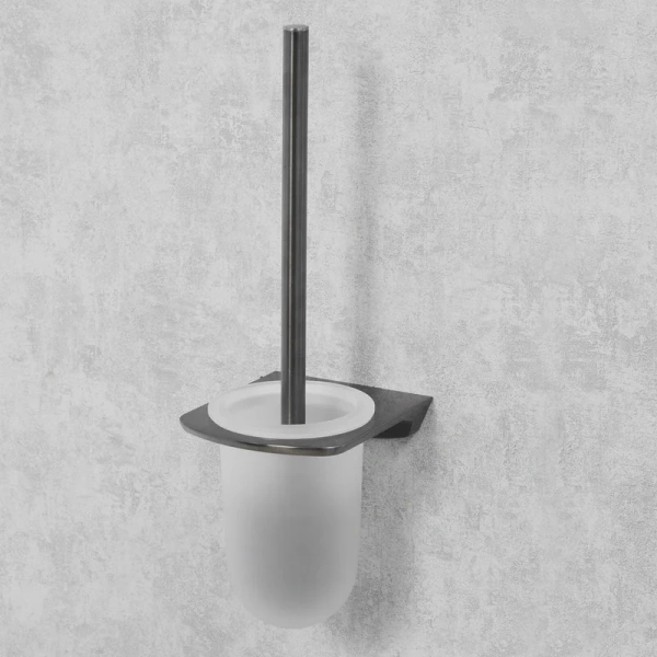 Ёршик для унитаза WasserKRAFT Wiese K-8927 оружейная сталь