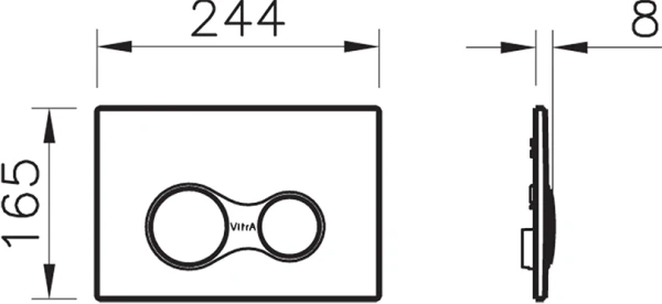 кнопка для инсталяции vitra 740-0411 черный