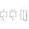 душевая дверь ravak cool cosd2-120 x0vvgca00z1 профиль хром стекло transparent