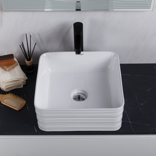 раковина накладная belbagno 40 bb1421, белая