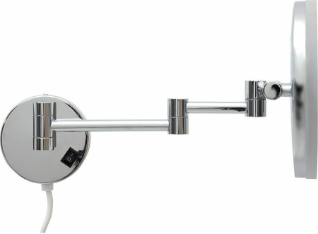 косметическое зеркало aquanet 1806d 204512 с подсветкой с увеличением хром