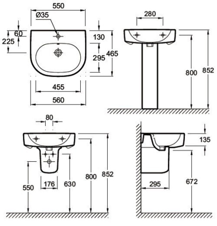 полупьедестал для раковины jacob delafon kandel/panache e1431-00