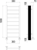 полотенцесушитель водяной terminus контур п9 300*1000 4670078529664